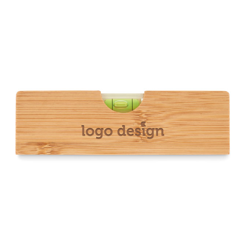 Bamboo spirit level with bottle opener